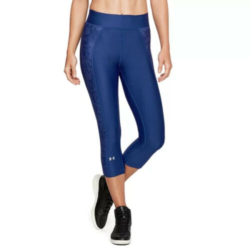 UNDER ARMOUR Novelty cropped blue leggings S